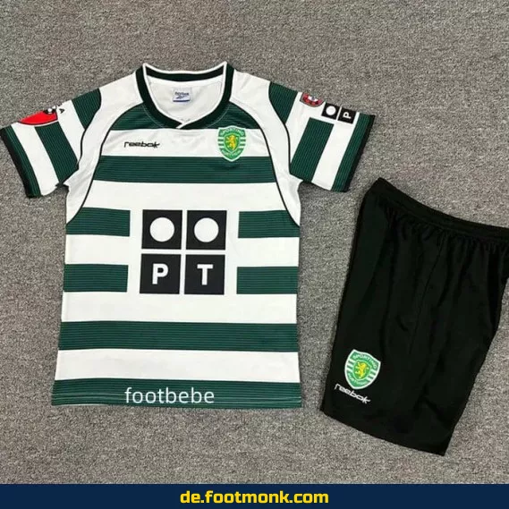 Vintage Sporting CP Heimtrikot für Kinder (2001-2003) – Retro Fußballtrikot günstig kaufen