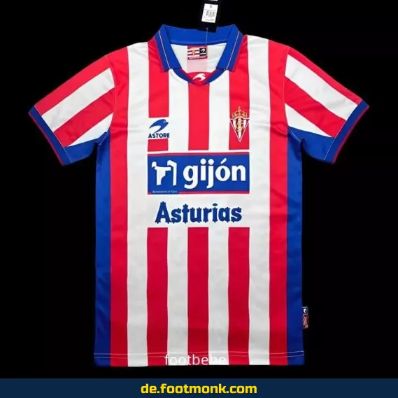 Vintage Fußballtrikot Sporting de Gijón Heim 2001/2002 – Retro Vereinstrikot Herren/Damen