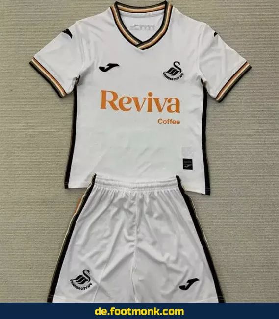 Fußballtrikot Swansea City Kinder 2024/2025 Heim weiß – Günstige Fussballtrikots online kaufen
