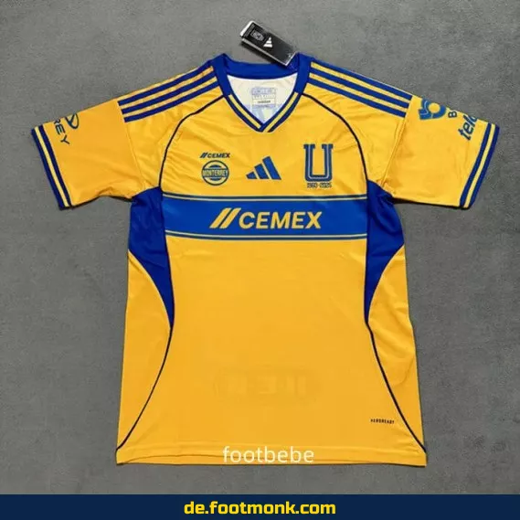UANL Tigres Fußballtrikot 2025 – 65 Jahre Jubiläumsedition in Gelb | Günstige authentische Vereinstrikots für Herren, Damen & Kinder | Personalisierbar mit Nummer & Name