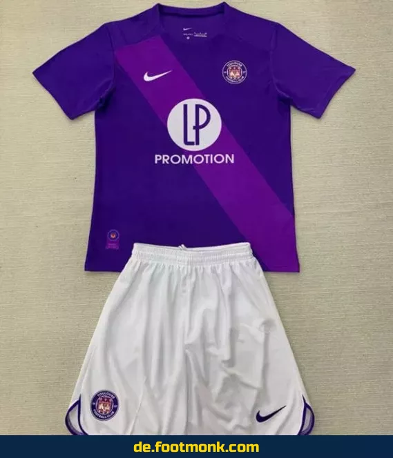 Toulouse FC Kinder Fußballtrikot 2024/2025 Heim Violet – Günstige Vereinstrikots für Kinder