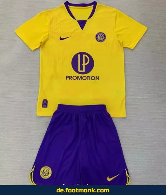 FC Toulouse Auswärtstrikot Kinder 2024/2025 – Gelb | Günstige Fußballtrikots online kaufen | Authentische Vereinstrikots für Jungen & Mädchen
