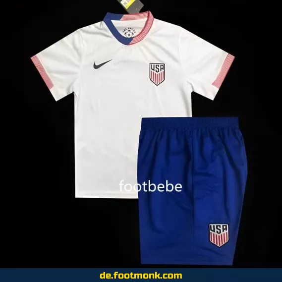 USA Heimtrikot Kinder 2024/2025 – Weiß | Günstige Fußballtrikots online kaufen | Authentische Fussballtrikots für Kinder | Nike/Adidas Vereinstrikots