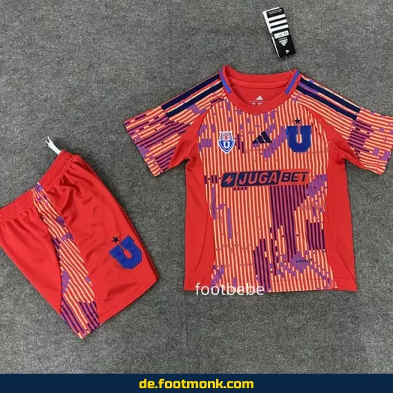Universidad de Chile Kinder Fußballtrikot 2025/2026 – Orange | Günstige Fussballtrikots für Kinder | Authentische Vereinstrikots