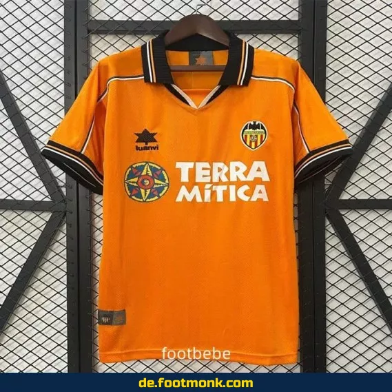 Valencia Vintage Fußballtrikot 1999/2000 – Authentisches Retro-Trikot Exterieur | Herren Damen Kinder | Fussballtrikots günstig kaufen