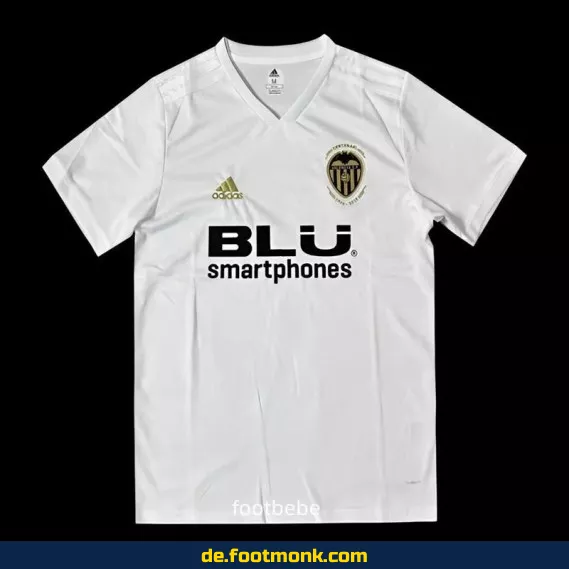 Valencia Vintage Fußballtrikot 2018/2019 – Weiß (Herren/Damen/Kinder) | Retro Vereinstrikot | Authentisches Fussballtrikot günstig online kaufen
