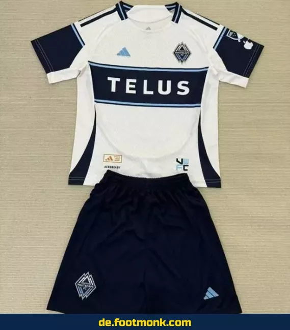 Vancouver Whitecaps Kinder Fußballtrikot 2025/2026 – Weiß | Günstige Fussballtrikots Online Kaufen | Authentische Vereinstrikots für Kinder