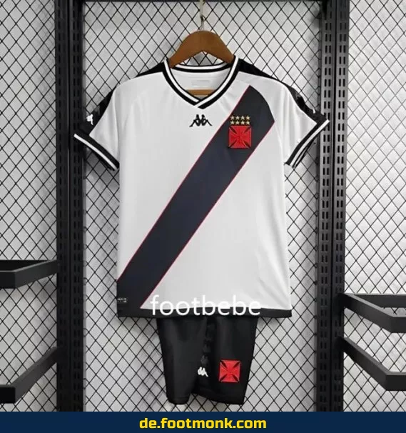 Vasco da Gama Kinder Fußballtrikot 2024/2025 – Weiß | Günstige Vereinstrikots | Authentisches Nachwuchstrikot | Personalisierbar