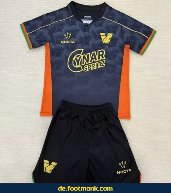Venezia Kinder Fußballtrikot 2024/2025 – Schwarz | Günstige Fussballtrikots für Kinder | Authentisches Vereinstrikot
