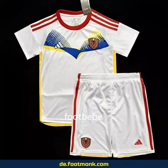 Venezuela Kinder Fußballtrikot 2024 – Copa América Heimtrikot Weiß – Günstige Fussballtrikots für Kinder