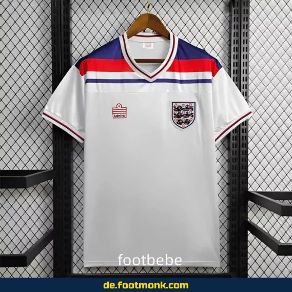 Vintage England Heimtrikot 1982 Weiß – Retro Fußballtrikot Herren/Damen