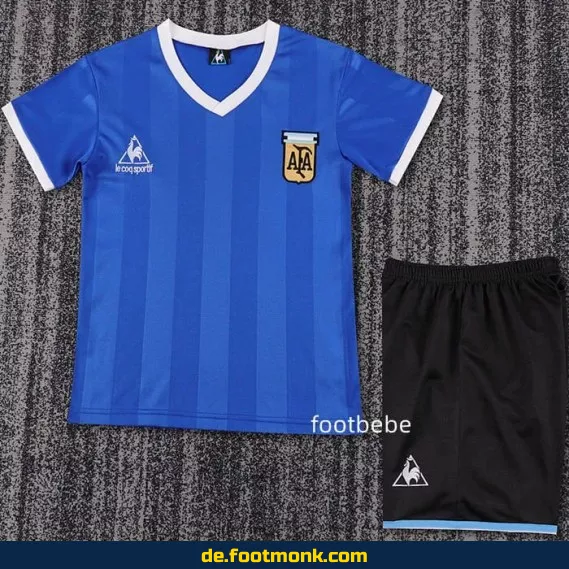 Vintage Argentinien Kinder Fußballtrikot 1986 – Retro Fußballtrikot für Damen, Herren & Kinder – Authentisches Vereinstrikot – Günstige Fussballtrikots online kaufen