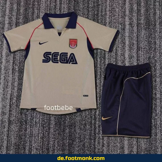Vintage Arsenal Auswärtstrikot für Kinder 2001/2002 – Retro Fußballtrikot günstig kaufen