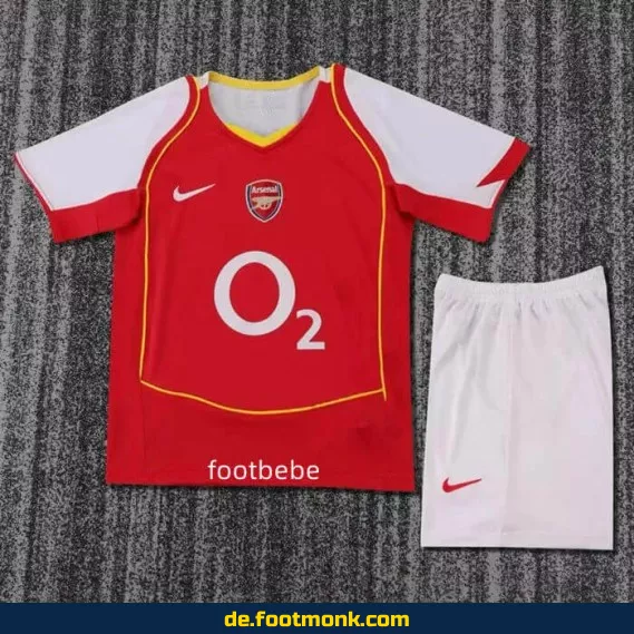 Vintage Arsenal Heimtrikot für Kinder 2004/2005 – Retro Fußballtrikot | Günstige Fussballtrikots für Damen, Herren & Kinder