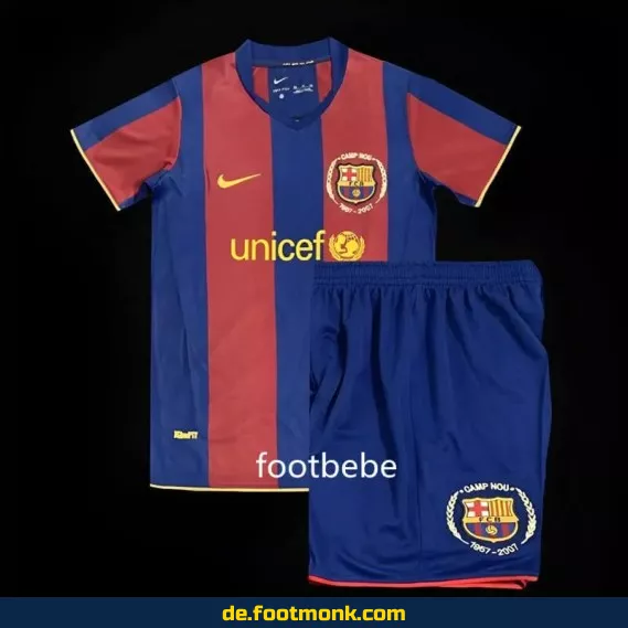 Vintage FC Barcelona Kinder Trikot 2007/2008 Heim – Retro Fußballtrikot günstig kaufen