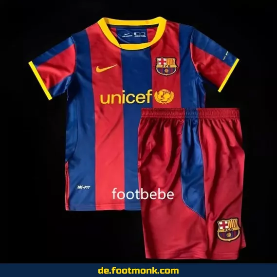 Vintage FC Barcelona Heimtrikot für Kinder 2010/2011 – Günstige Fußballtrikots online kaufen