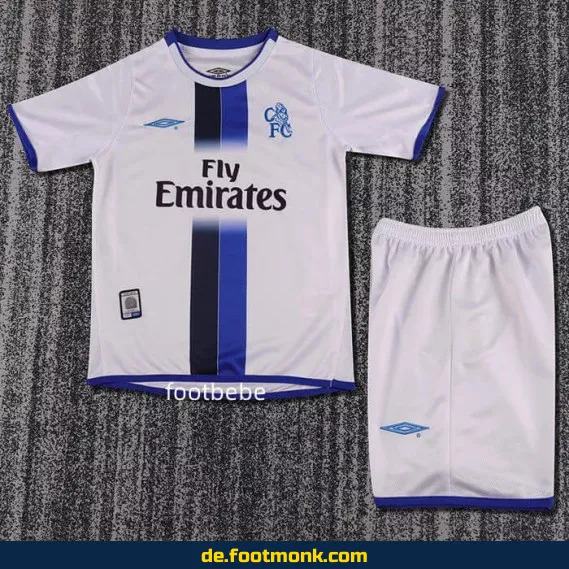 Vintage Chelsea Kinder Fußballtrikot 2003/2004 Auswärts – Retro Vereinstrikot für Kinder