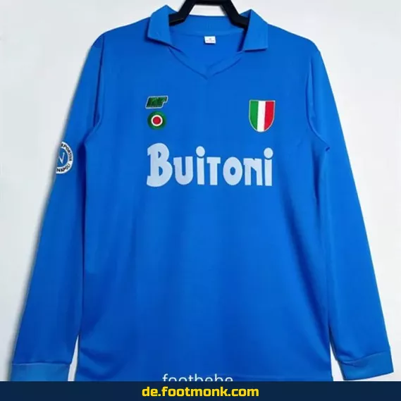 Vintage Fußballtrikot SSC Neapel 1987/1988 Heimtrikot Langarm – Retro Trikot Herren/Damen