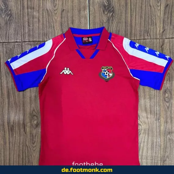 Vintage Panama Fußballtrikot 1998/99 Heimrot – Retro Fussballtrikot Herren/Damen