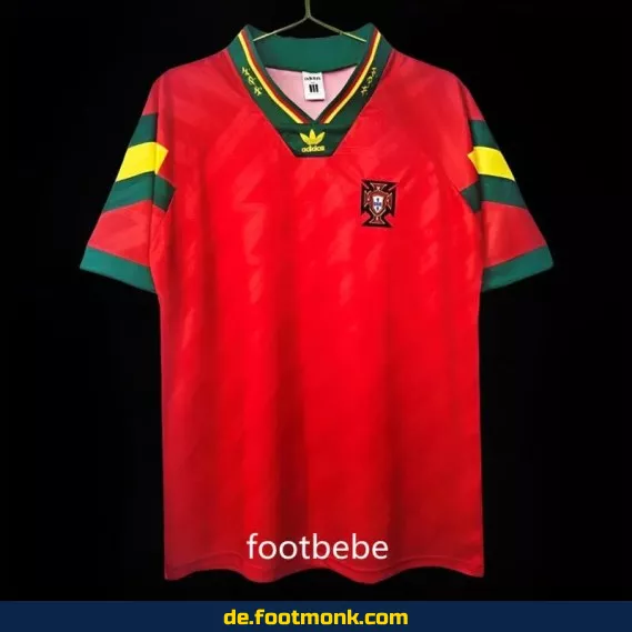 Vintage Portugal Heimtrikot 1992-1994 (Rot) – Retro Fußballtrikot Herren/Damen – Authentisches Fussballtrikot