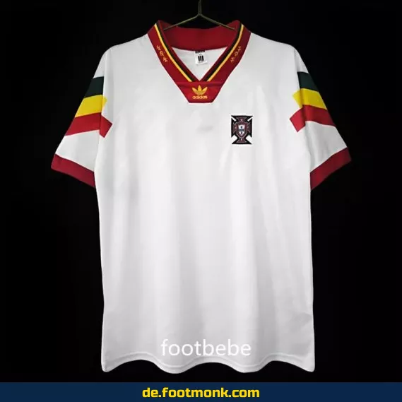 Vintage Portugal Auswärtstrikot 1992-1994 (Weiß) – Retro Fußballtrikot Herren/Damen – Authentisches Fussballtrikot