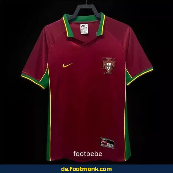 Vintage Portugal Heimtrikot 1998 – Retro Fußballtrikot Herren/Damen – Authentisches Fussballtrikot