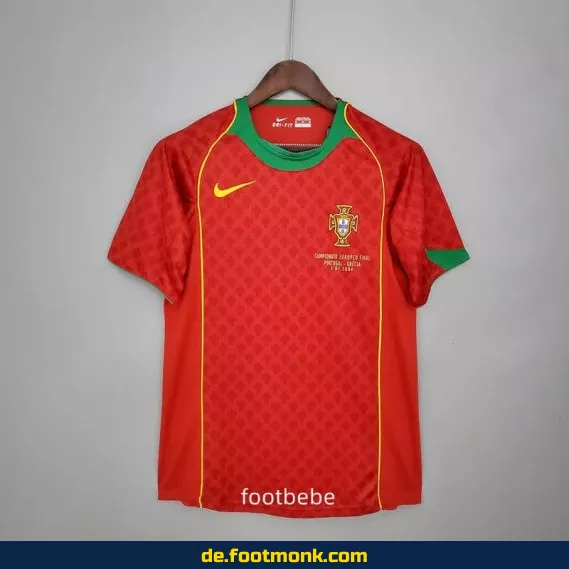 Vintage Portugal Heimtrikot 2004 – Retro Fußballtrikot Herren/Damen/Kinder – Authentisches Fussballtrikot