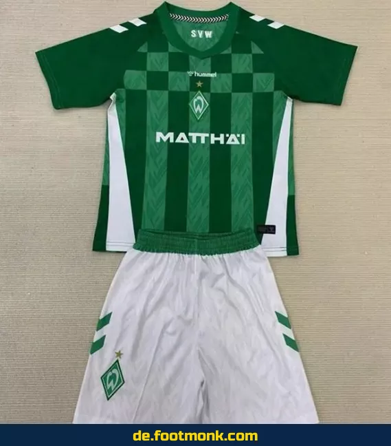 Werder Bremen Heimtrikot Kinder 2024/2025 – Günstige Fussballtrikots online kaufen | Authentisches Vereinstrikot für Jungen & Mädchen | Fußball-Bundesliga Trikot | Personalisierbar mit Name & Nummer