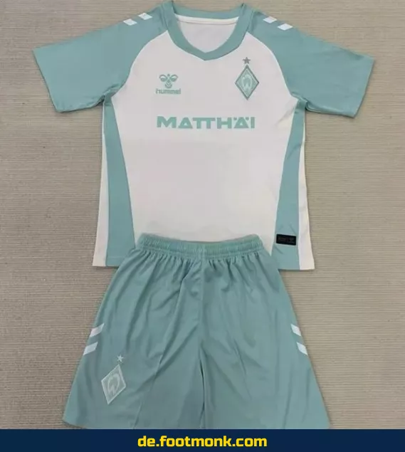 Werder Bremen Kinder Auswärtstrikot 2024/2025 – Günstige Fußballtrikots für Jungen & Mädchen | Offizielles Vereinstrikot | Fussballtrikots online kaufen
