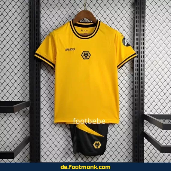 Wolverhampton Wanderers Kinder Heimtrikot 2024/2025 – Fußballtrikots für Kinder günstig online kaufen | Offizielles Vereinstrikot | Personalisierbar