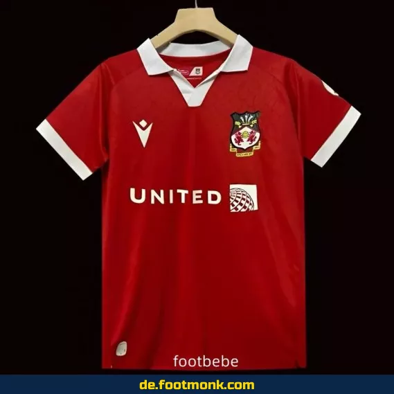Wrexham Heimtrikot 2024/2025 – Rot | Offizielles Fußballtrikot | Herren, Damen & Kinder | Günstig online kaufen | Personalisierbar