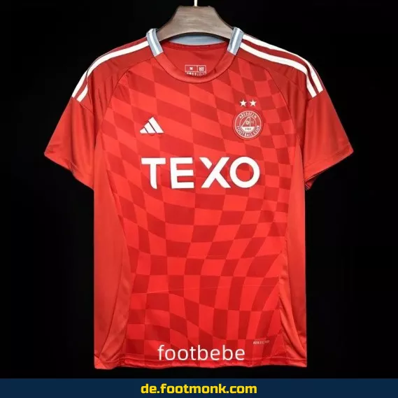 Authentisches Aberdeen FC Heimtrikot 2024/2025 – Rot | Fußballtrikot Herren/Damen/Kinder | Vereinstrikot | Fussballtrikots günstig kaufen | Nike/Adidas | Personalisierbar