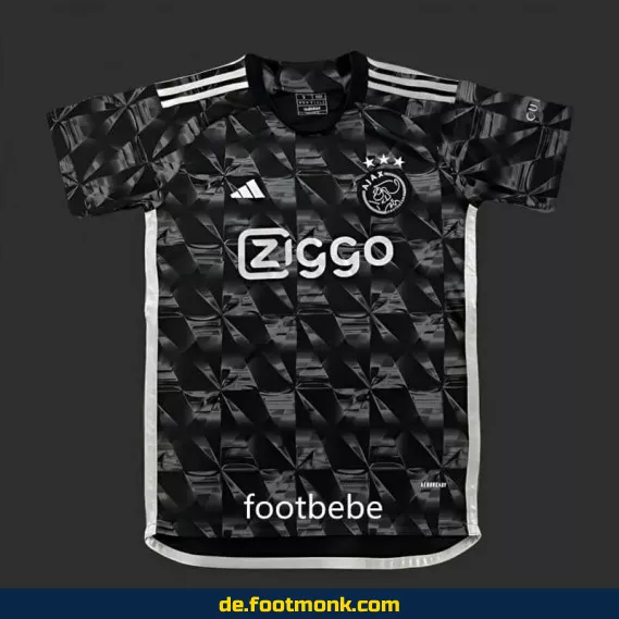 Ajax 2023/2024 Drittes Trikot Schwarz - Authentisches Fußballtrikot für Herren