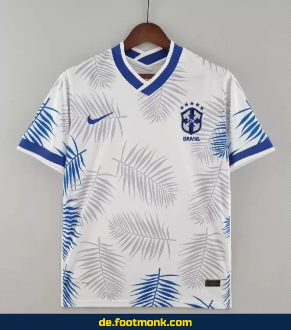 Brasilien Fußballtrikot 2022/2023 Pre-Match Weiß – Herren/Damen/Kinder – Authentisches Nike/Adidas Trikot – Günstig online kaufen