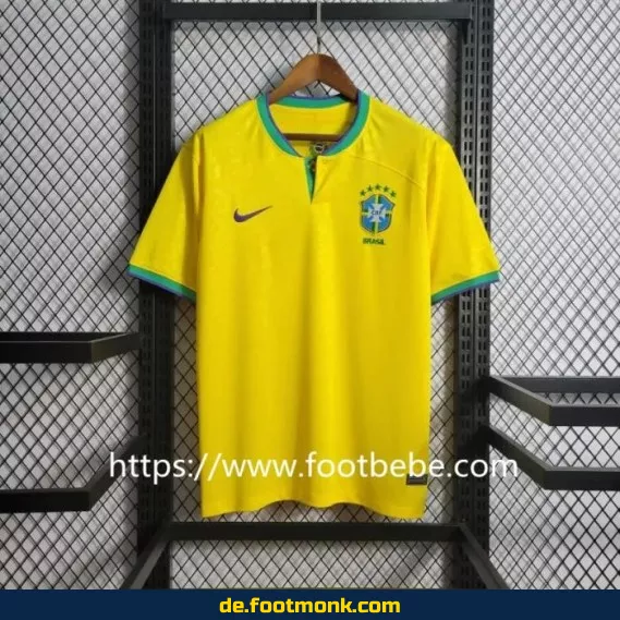 Brasilien Heimtrikot WM 2022 Gelb – Authentisches Fußballtrikot für Herren, Damen & Kinder | Günstige Fussballtrikots online kaufen