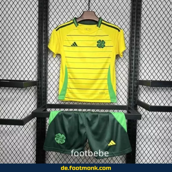 **Celtic FC Auswärtstrikot 2024/2025 für Kinder – Gelb | Günstige Fußballtrikots online kaufen | Authentisches Vereinstrikot | Kinder Fußballtrikot**