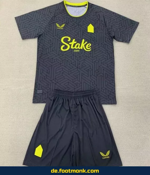 Everton Kinder Fußballtrikot 2024/2025 – Schwarz | Günstige Fussballtrikots Online Kaufen | Authentisches Vereinstrikot für Kinder