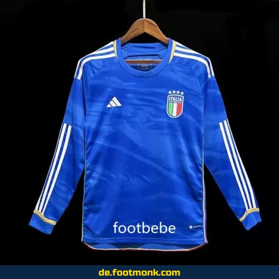 Italien Heimtrikot 2023 Langarm – Blaues Fußballtrikot für Herren | Authentisches Nike/Adidas Trikot | Fussballtrikots günstig kaufen