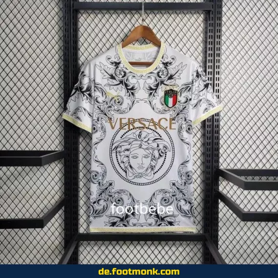 Italien Fußballtrikot Versace 2023/2024 Weiß – Authentisches Herren Trikot