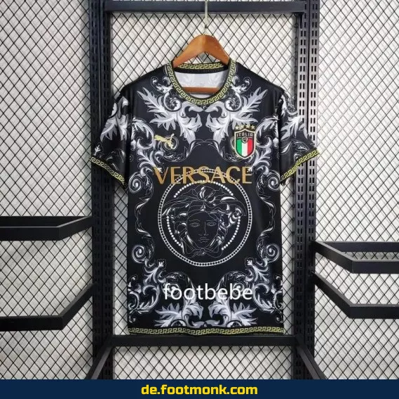 Italien Fußballtrikot Versace 2023/2024 schwarz – Authentisches Herren Trikot