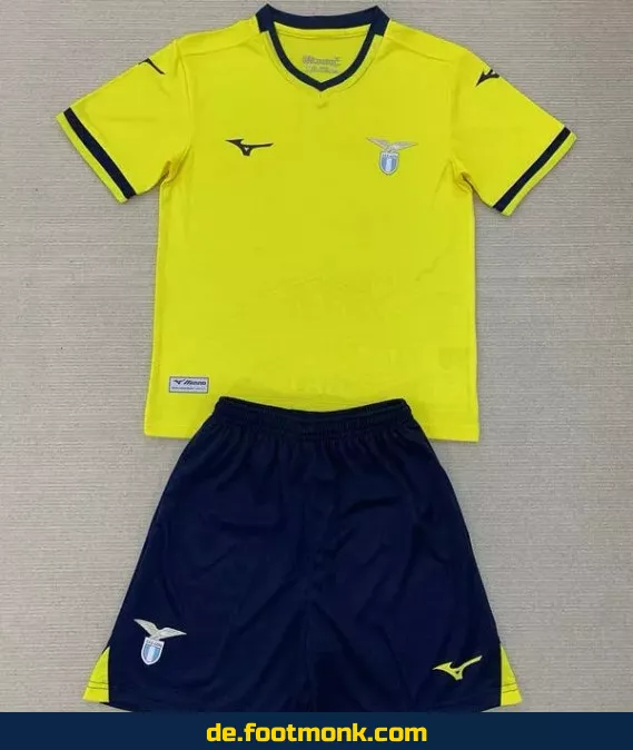 Lazio Auswärtstrikot Kinder 2024/2025 – Gelb | Günstige Fußballtrikots online kaufen | Authentisches Vereinstrikot | Fußballtrikot für Jungen & Mädchen