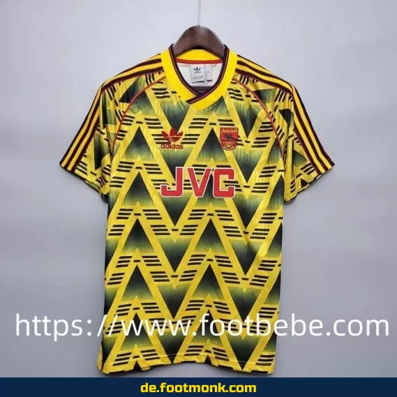 Vintage Arsenal Auswärtstrikot 1991-1993 – Retro Fußballtrikot Herren/Damen – Authentisches Vereinstrikot