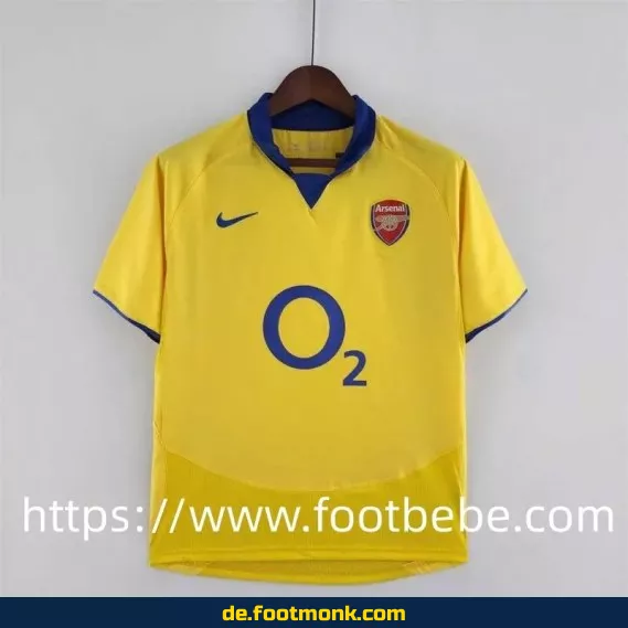 Vintage Arsenal Auswärtstrikot 2003-2005 – Retro Fußballtrikot Herren/Damen – Authentisches Vereinstrikot