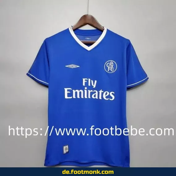 Vintage Chelsea Heimtrikot 2003-2005 (blau) – Retro Fußballtrikot Herren/Damen – Authentisches Vereinstrikot – Fussballtrikots günstig kaufen