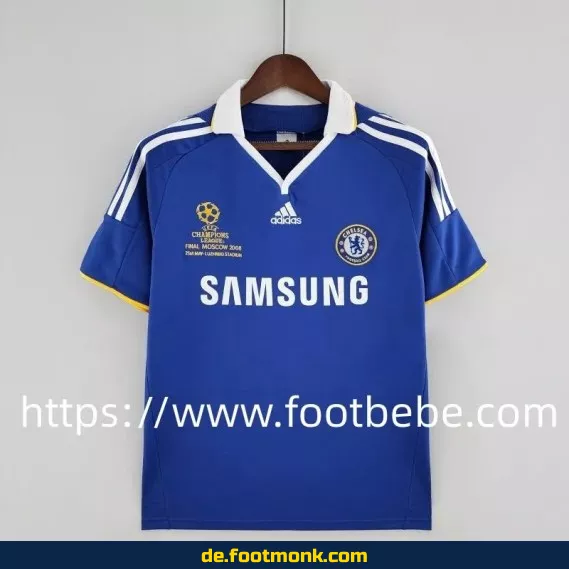Vintage Chelsea Heimtrikot 2008/2009 – Authentisches Retro-Fußballtrikot (Herren/Damen) – Blaues Vereinstrikot – Limitierte Edition – Fußballtrikots günstig kaufen