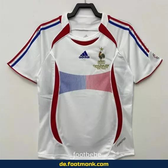 Vintage Frankreich Fußballtrikot 2006 Auswärts – Retro WM Trikot Herren/Damen – Authentisches Adidas/Nike Fussballtrikot