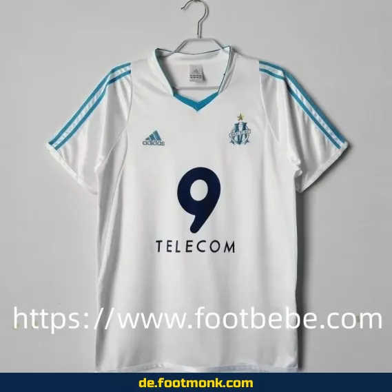 Vintage Olympique Marseille Heimtrikot 2002/2003 – Retro Fußballtrikot Herren/Damen (Authentisches Vereinstrikot, Adidas/Nike)