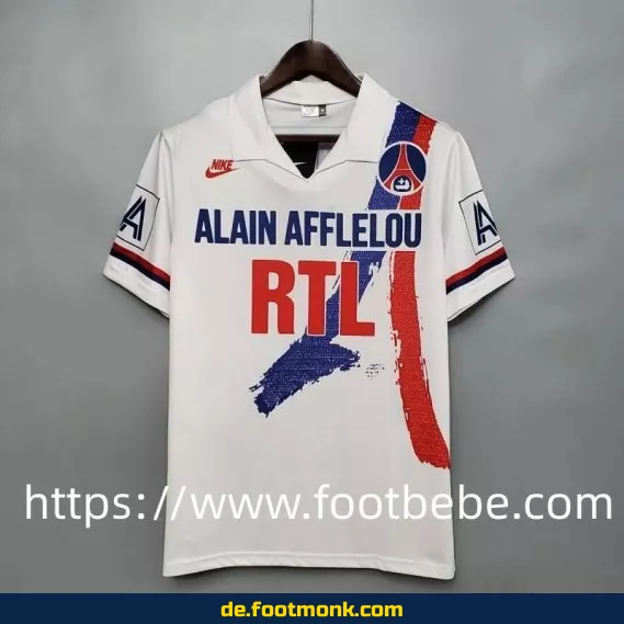 Vintage PSG Auswärtstrikot 1990/1991 – Weißes Retro Fußballtrikot | Authentisches Vereinstrikot für Herren & Damen | Fußballtrikots günstig kaufen