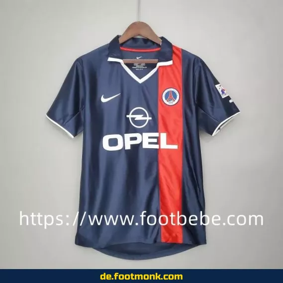 Vintage PSG Heimtrikot 2001/2002 – Authentisches Retro-Fußballtrikot (Herren/Damen) – Blaues Vereinstrikot – Nike/Adidas – Limitierte Kollektion