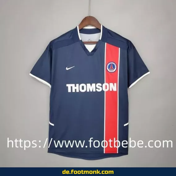 Vintage PSG Heimtrikot 2002/2003 – Authentisches Retro-Fußballtrikot (Herren/Damen) – Blaues Vereinstrikot – Limitierte Edition – Nike/Adidas